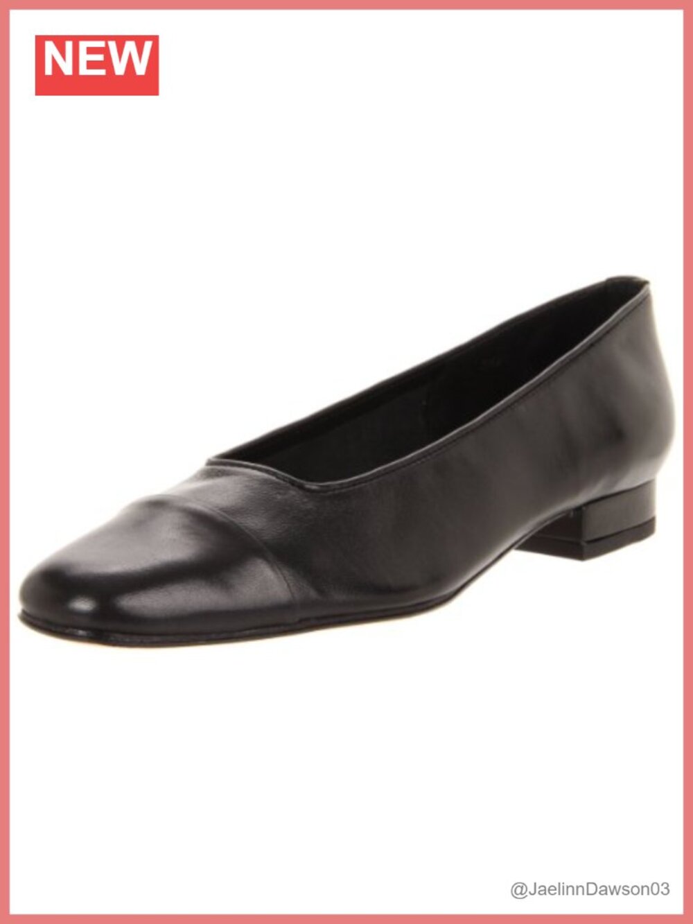 VANELi Women's Leather Flats Cap Toe Slip-On Casual Comfort Low Heel